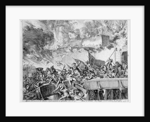 Vienna Print Cycle, Explosion of a Mine and Countermine, Raid on the Turks, 1683 by Romeyn de Hooghe