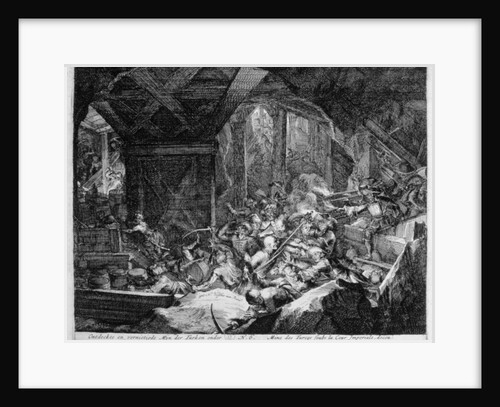 Vienna Print Cycle, Discovery and destruction of a Turkish mine under the Imperial Palace, 1683 by Romeyn de Hooghe