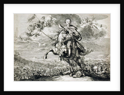 Glorification of John Sobieski III at the battle of Chocim, 1674 by Romeyn de Hooghe