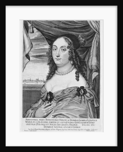 Maria Ludwiga Gonzaga Queen of Poland, 1649 by Willem Hondius