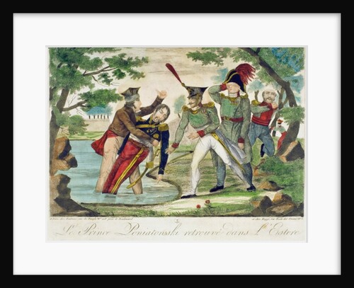 Pulling Prince Joseph Poniatowski from the Elstera River, 1813 by French School