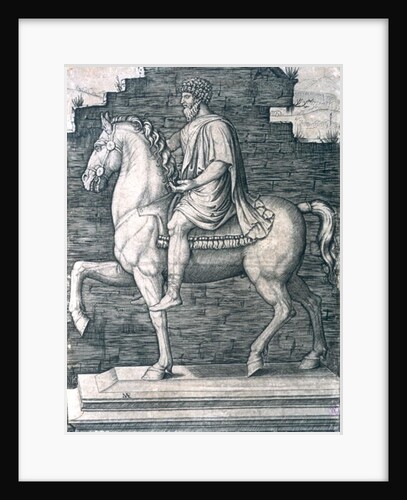 Equestrian Statue of Marcus Aurelius by Marcantonio Raimondi