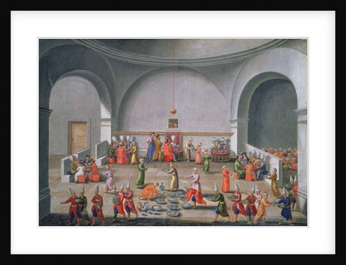 Jan Gninski's Diplomatic Mission to Istanbul, Dinner in honour of the Polish Mission, 1679 by Pierre Paul Sevin