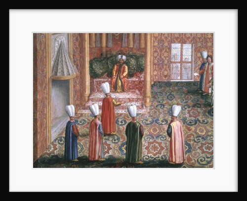 Jan Gninski's Diplomatic Mission to Istanbul, Audience of the Polish Envoy with the Sultan Machmed, 1679 by Pierre Paul Sevin