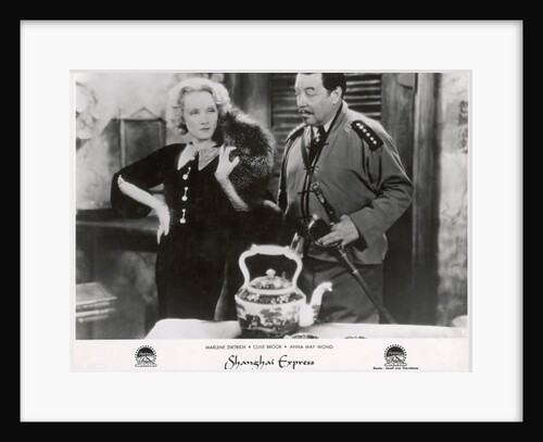 Still from the film 'Shanghai Express' with Marlene Dietrich and Warner Oland, 1932 by German Photographer