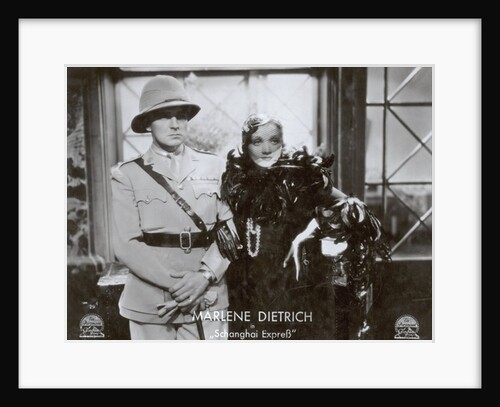 Still from the film 'Shanghai Express' with Marlene Dietrich and Clive Brook, 1932 by German Photographer