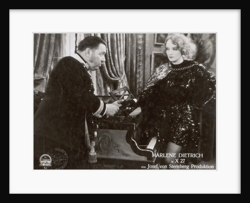 Still from the film 'Dishonored' with Warner Oland and Marlene Dietrich, 1931 by German Photographer
