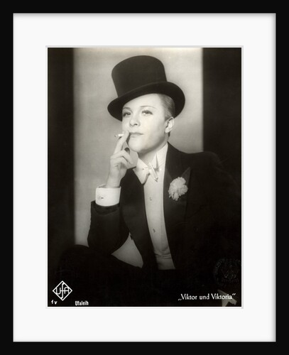 Portrait of Renate Mueller in the film 'Viktor and Viktoria', 1933 by German Photographer