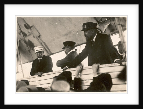 Count Ferdinand von Zeppelin and Hugo Eckener, manager of the Luftschiffbau Zeppelin in the gondola of the Zeppelin LZ10 Schwaben by German Photographer