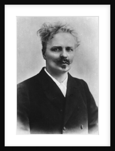 Portrait of Swedish writer August Strindberg by German Photographer