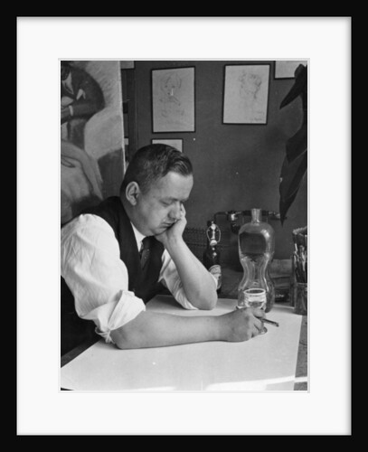 Portrait of German caricaturist Ferdinand Barlog by German Photographer