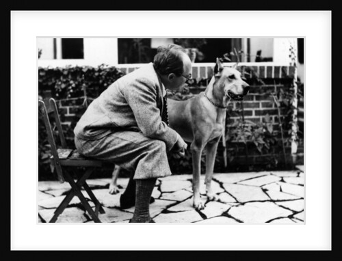 Portrait of German writer Paul Eipper with his dog by German Photographer