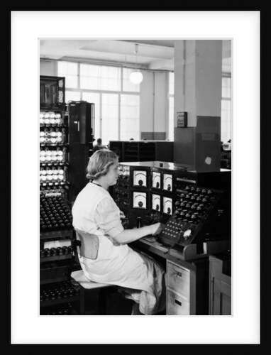 Testing of television broadcasting equipment at the Telefunken manufacturing plant, Berlin, c.1935 by German Photographer