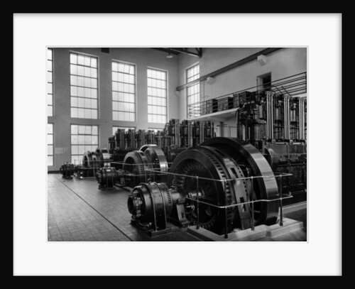 Generator room at Oesterreichische Radioverkehrs A.G., Bisamberg transmission facility, Austria, c.1935 by German Photographer