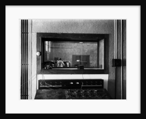 Radio broadcasting control room in the Haus des Rundfunks in Masurenallee, Berlin-Charlottenburg, c.1931 by German Photographer