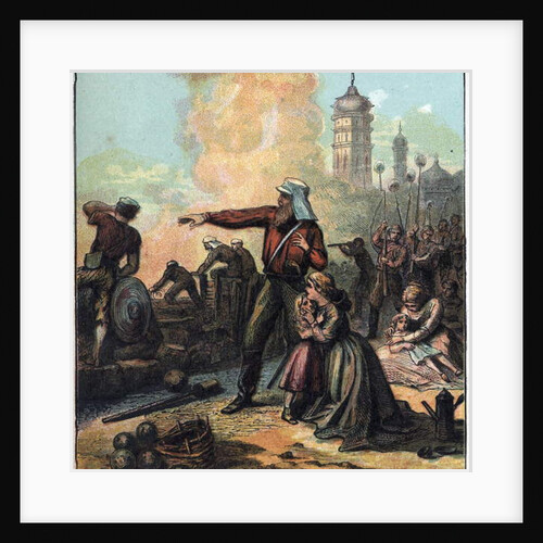 Lucknow's siege during the Cipayes' revolt against British power in India, 1857-1858, 1857 by English School