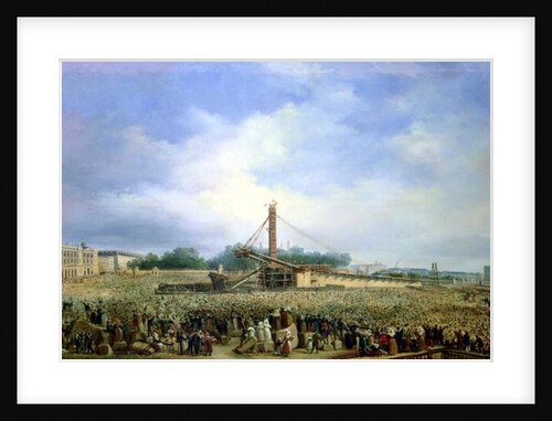 Erecting the Obelisk from Luxor in the Place de la Concorde, 25 October 1836 by Francois Dubois