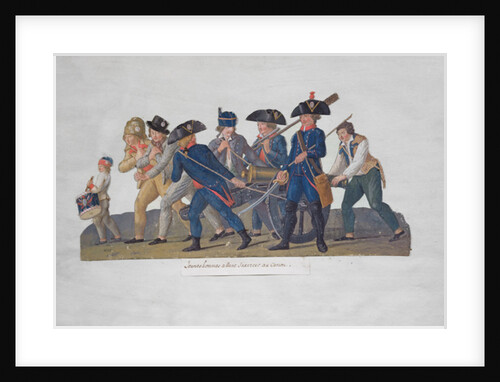 Young Men off to Practise using the Cannon, c.1789 by Lesueur Brothers