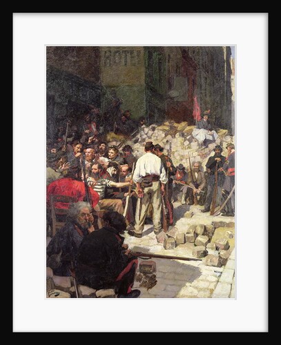 The Barricade or The Wait in 1871 by Andre Devambez