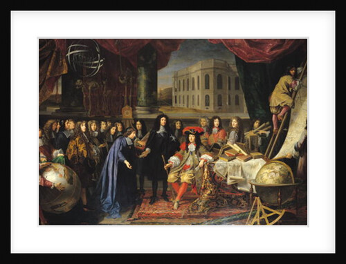 Jean-Baptiste Colbert presenting the Members of the Royal Academy of Science to Louis XIV, c.1667 by Henri Testelin