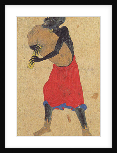 Detail of a man from 'Transporting Ceramics' by School Chinese