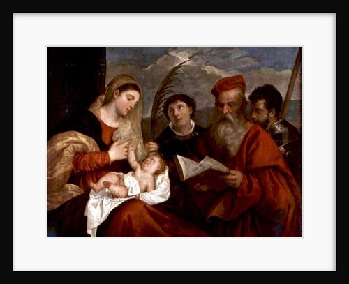 Madonna and Child with SS. Stephen, Jerome and Maurice by Titian