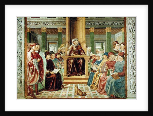 St. Augustine Reading Rhetoric and Philosophy at the School of Rome, 1464-65 by Benozzo di Lese di Sandro Gozzoli