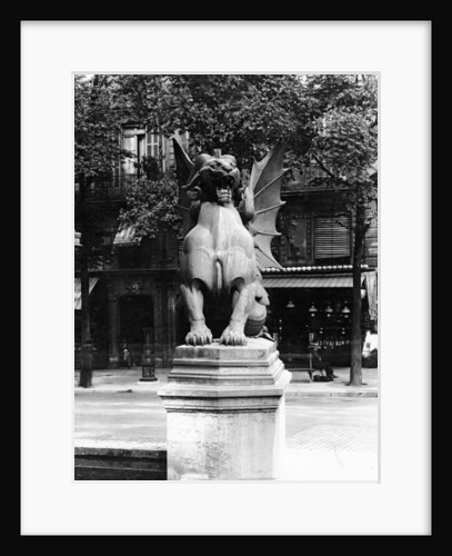 Chimaera from the St. Michel fountain, Paris, c.1860 by Adolphe Giraudon