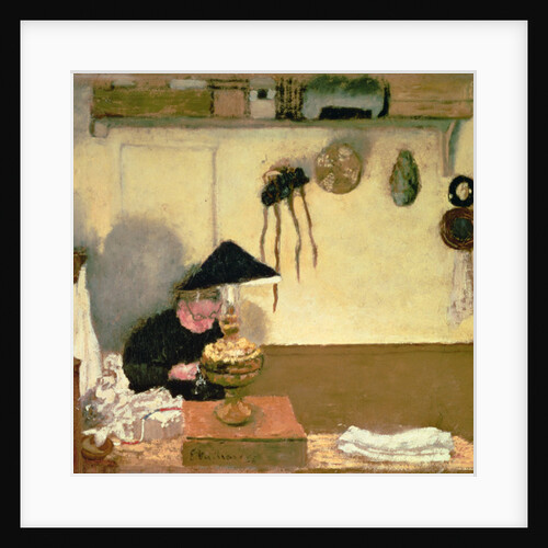 Madame Vuillard Sewing by Edouard Vuillard