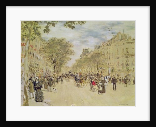 The Pavillon de Hanovre and the Boulevard des Italiens, Paris, after 1870 by Jean Francois Raffaelli