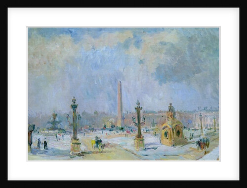 The Place de la Concorde, Paris by Albert-Charles Lebourg
