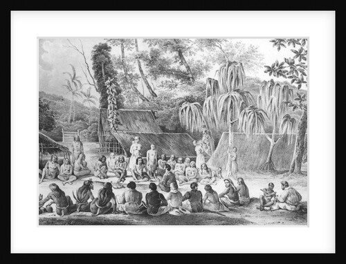 The chiefs of Tikopia received the officers of the Astrolabe by French School