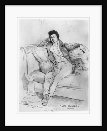 Portrait of Alexandre Dumas, Père by Achille Deveria