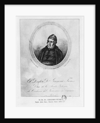 Gregorio Funes, 1856 by Julio Beer
