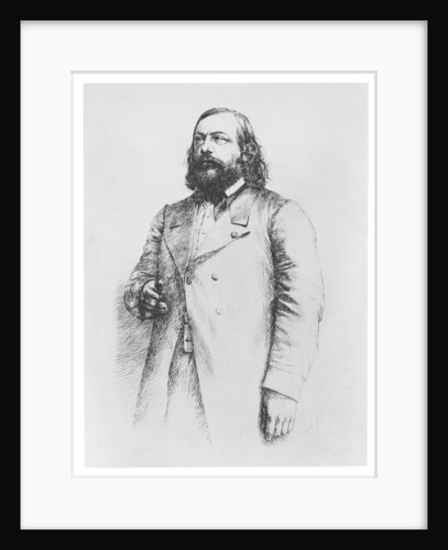 Théophile Gautier, 1864 by Paul Adolphe Rajon