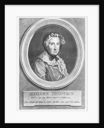 Portrait of Madame Geoffrin by Simon Charles Miger