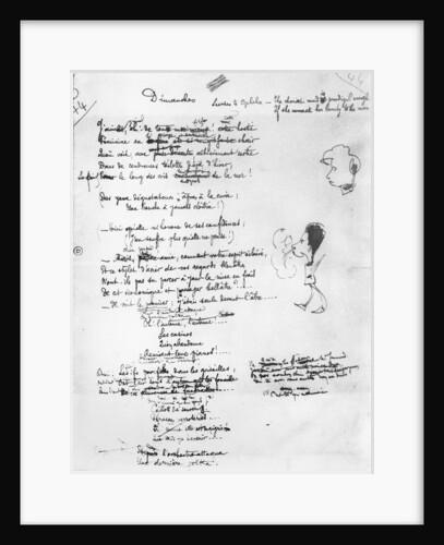 Illustrated draft of 'Dimanches' by Jules Laforgue