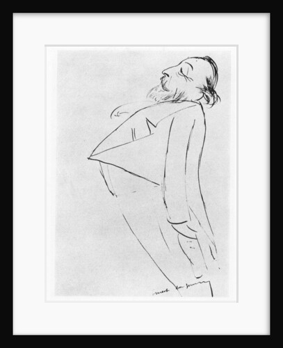 Caricature of Catulle Mendès by Ernest La Jeunesse