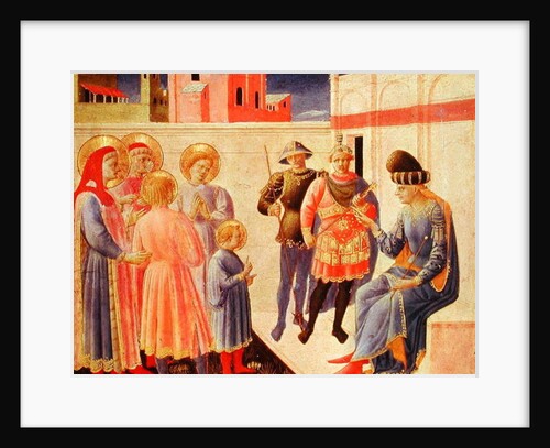 SS. Cosmas and Damian Before Diocletian, predella from the Annalena Altarpiece, 1434 by Fra Angelico