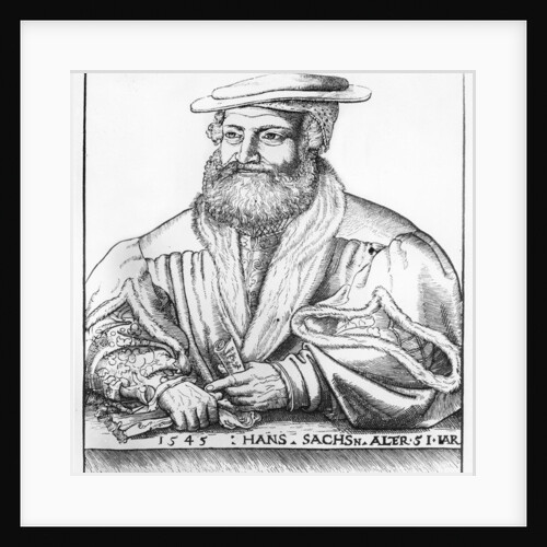 Portrait of Hans Sachs, 1545 by Hans Brosamer