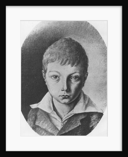Portrait of Charles Augustin Sainte-Beuve, aged 9 by E. de Bonnieres