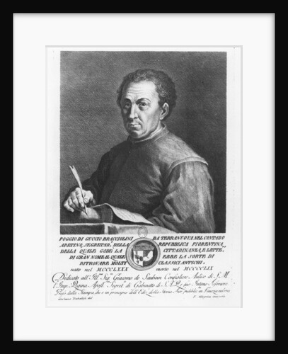 Portrait of Poggio Bracciolini, 1769 by Francesco Allegrini