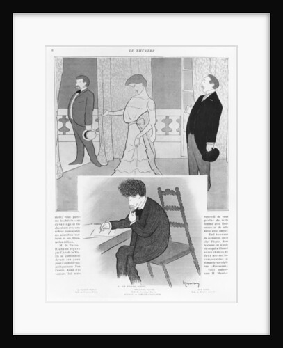 Caricature of the play 'La Passé', by Georges de Porto-Riche by Leonetto Cappiello