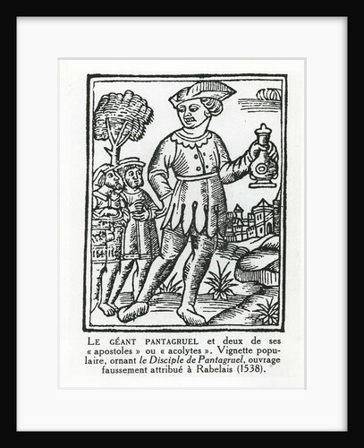 The giant Pantagruel and two of his apostles by French School