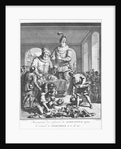 Gargantua rewarding officers after the victory of Picrochole by Pierre Tanje