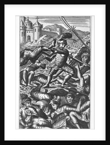Pantagruel defeating three hundred giants by French School