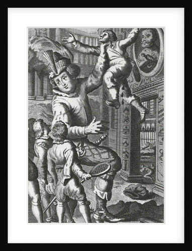 Pantagruel grabbing Limousin by the throat by French School