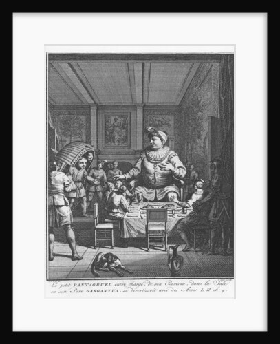 Gargantua sees his son Pantagruel carrying his crib by Pierre Tanje
