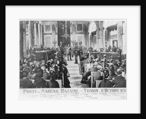 The Trial of Marshal Bazaine, Trianon, 6 October 1873 by French School