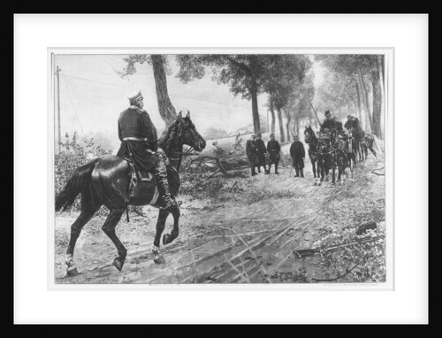 Otto von Bismarck and Napoleon III meeting at the Chaussee Von Donchery on the 2nd September 1870 by German School